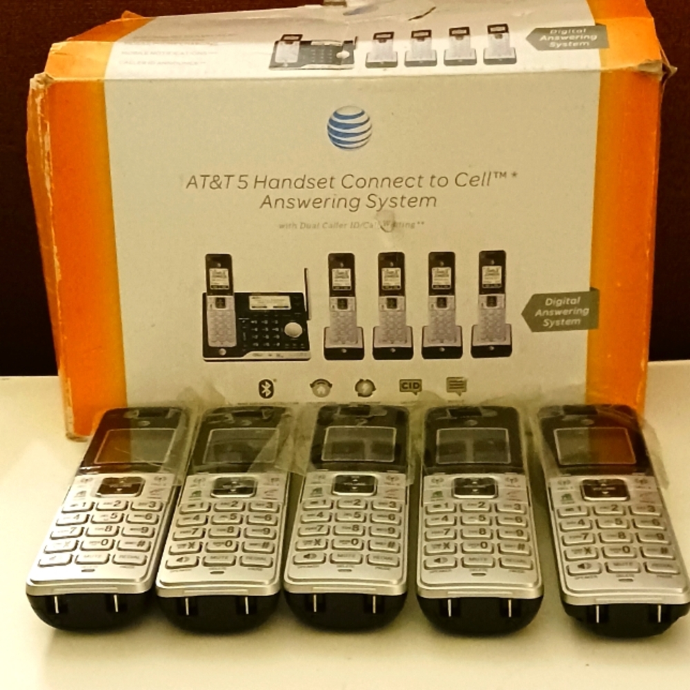 AT&T 5 hand set land-line phones